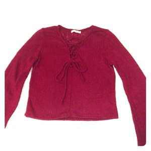 Maroon/Dark red long sleeve top